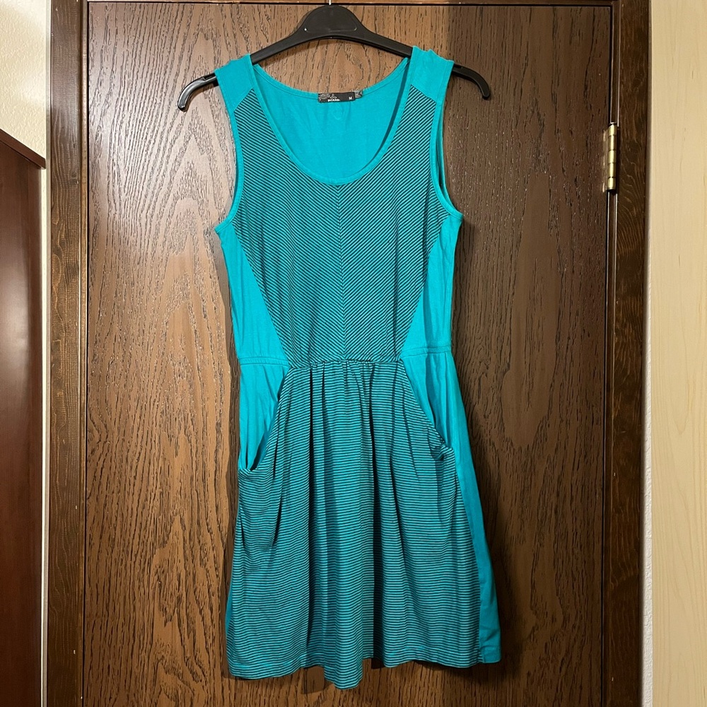 Teal and Black Sleeveless Dress Prana